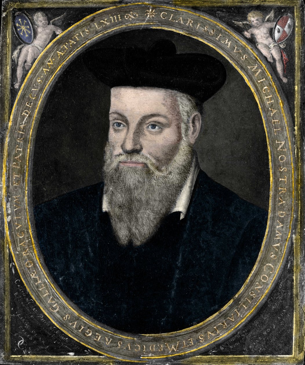 Porträtt av Nostradamus av French School