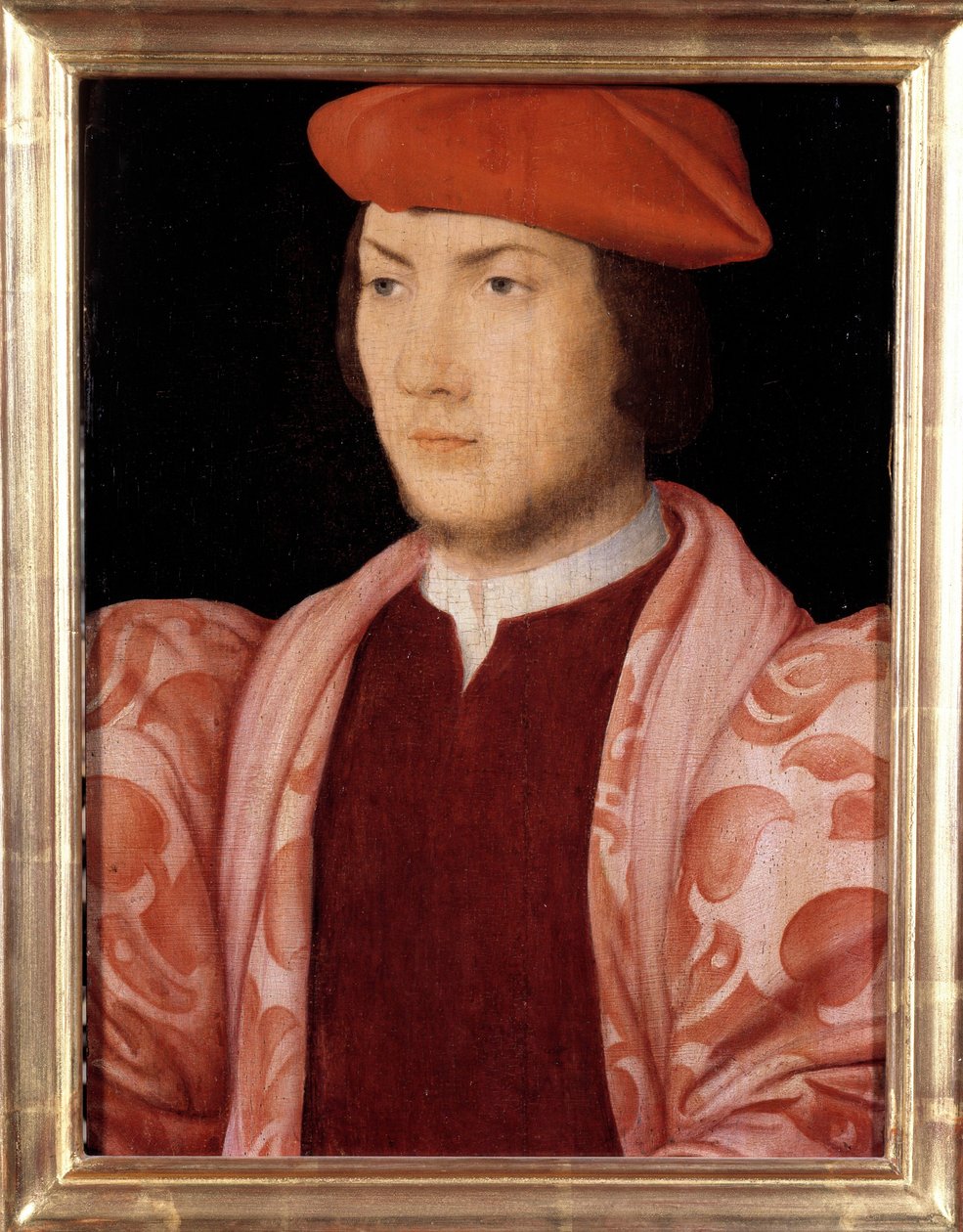 Porträtt av Odet de Coligny, kardinal av Chatillon 1534 (ljumskeson till Gaspard de Coligny, Marechal av Frankrike och bror till amiral Gaspard de Coligny) (1517-1571) omkring 1535 Målning av den franska skolan på 1500-talet. Dämpa. 0,32x0,23m. Versaille av French School