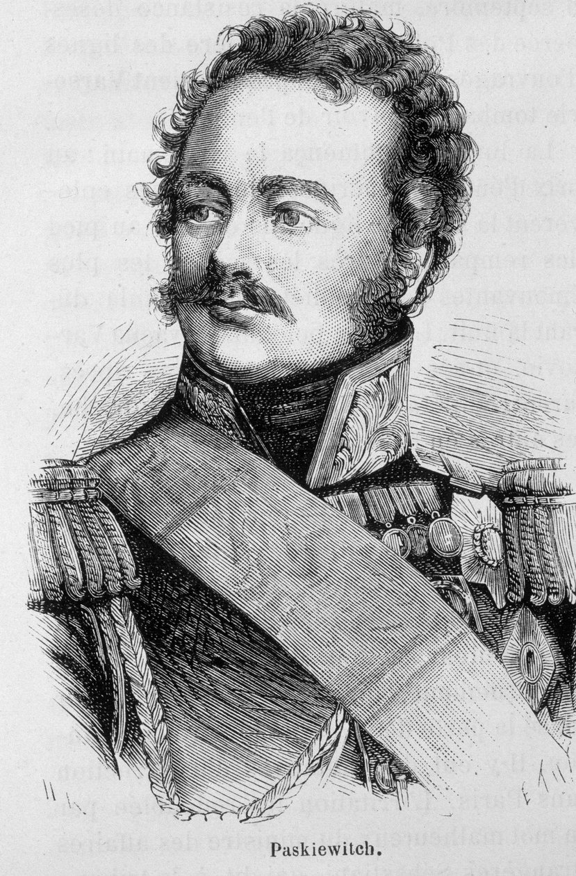 Porträtt av Paskiewitch (eller Paskeevich), rysk marskalk (1782 - 1856) - i "" L