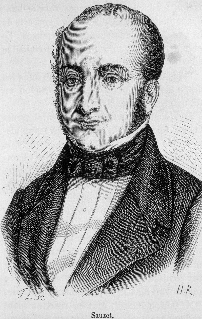 Porträtt av Paul Jean-Pierre Sauzet (1809-1876) av French School