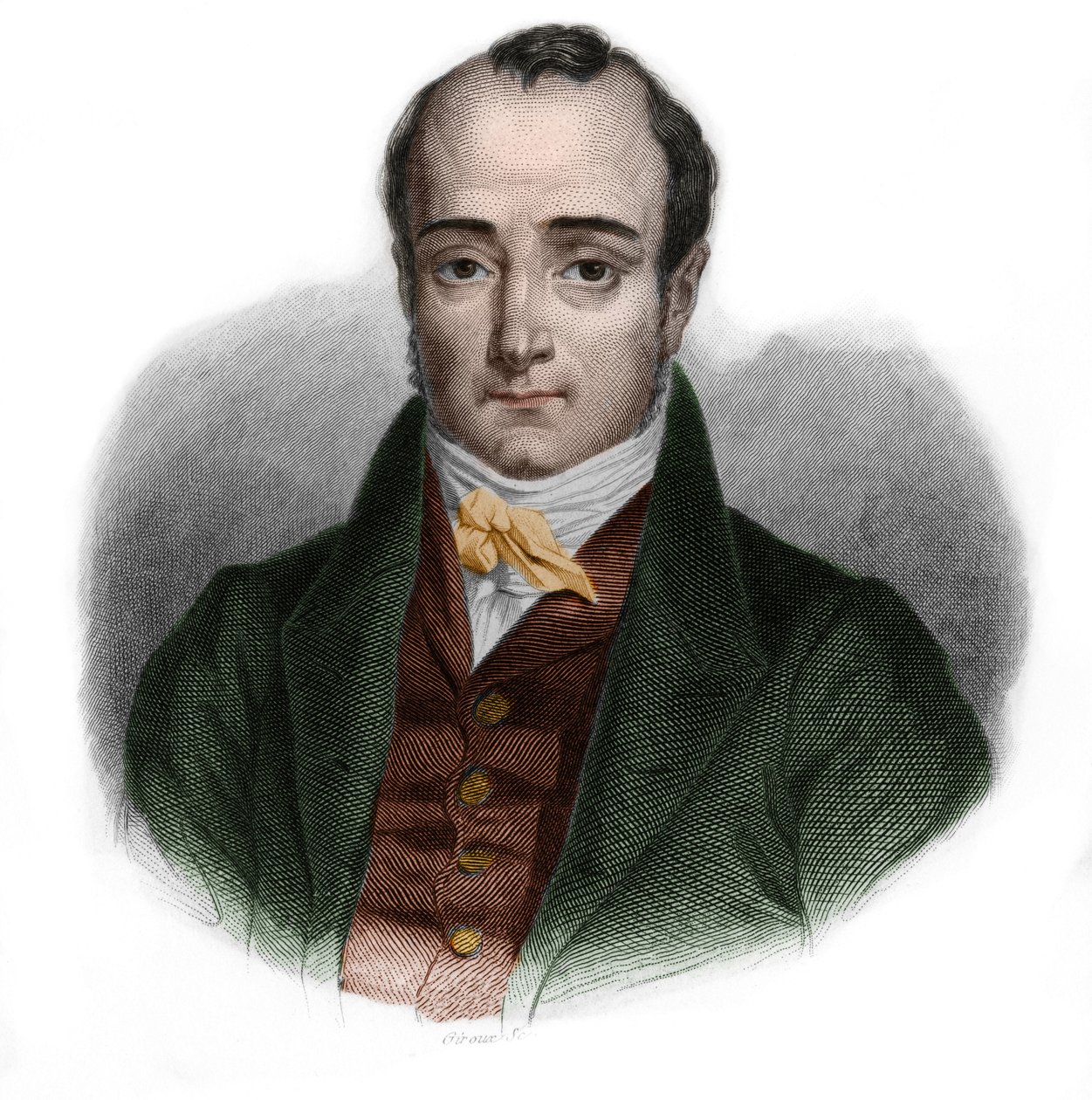 Porträtt av Paul Jean Pierre Sauzet (1809-1876), fransk politiker. i "" LIBRE DES PERSONERS"" av Louis de Cormenin Timon. 1842. Privat samling. av French School
