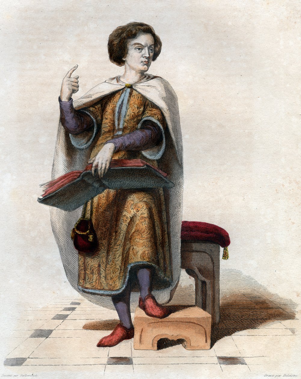 Porträtt av Peter Abelard (Pierre Abailard) (Pierre Abeilard) (1079-1142), fransk skolastisk filosof, teolog och logiker. av French School