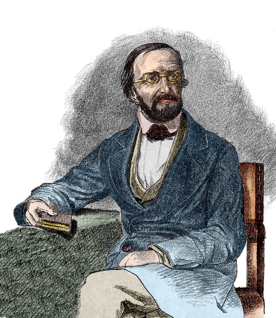 Porträtt av Peter Gustav Dirichlet (1805-1859), tysk matematiker. 1800-talet. av French School