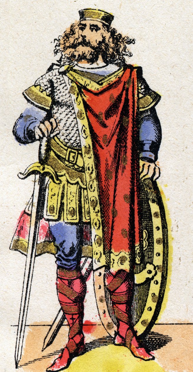 Porträtt av Pharamond (eller Pharamun eller Faramund eller Paramund), kung av Salian Francs (regering mellan 420-428). av French School