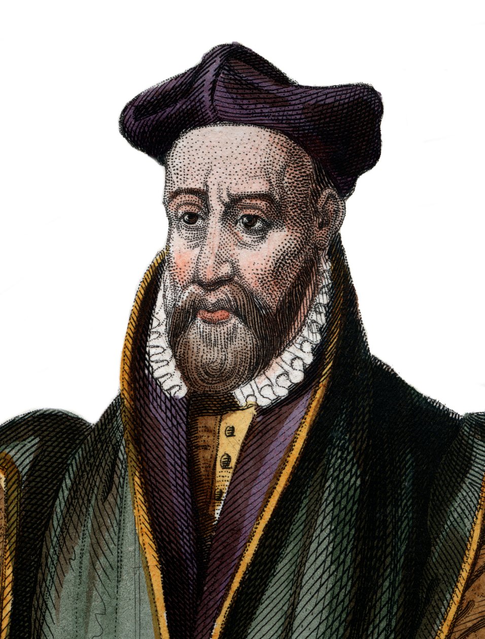 Porträtt av Philibert Delorme (De Lorme) (De lOrme) (1510-1570), fransk arkitekt. av French School
