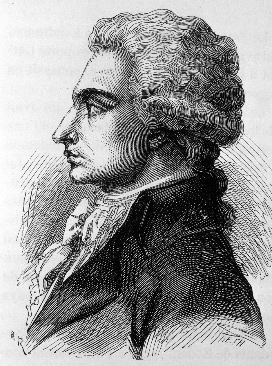 Porträtt av Philippe Antoine Merlin, dit Merlin de Douai (1754-1838), fransk politiker. I ""The History of France"" av Henri Martin av French School