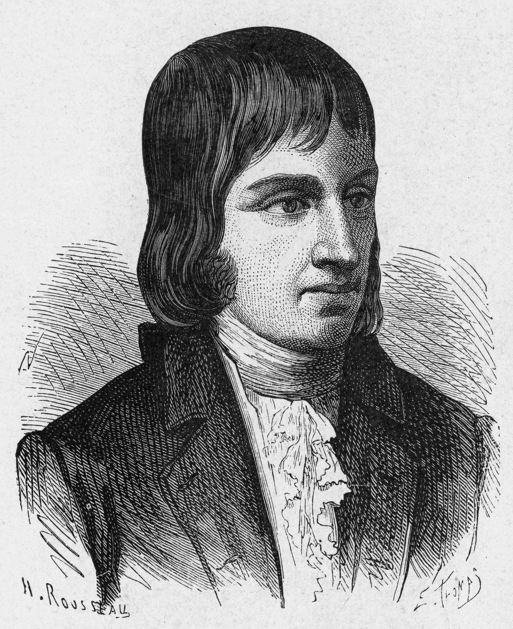 Porträtt av Philippe Lebon (1769 - 1804), fransk ingenjör och kemist (uppfinnare av gasbelysning) - i "" Album de la Science; berömda vetenskapsmän; Stora upptäckter””” 1896. av French School