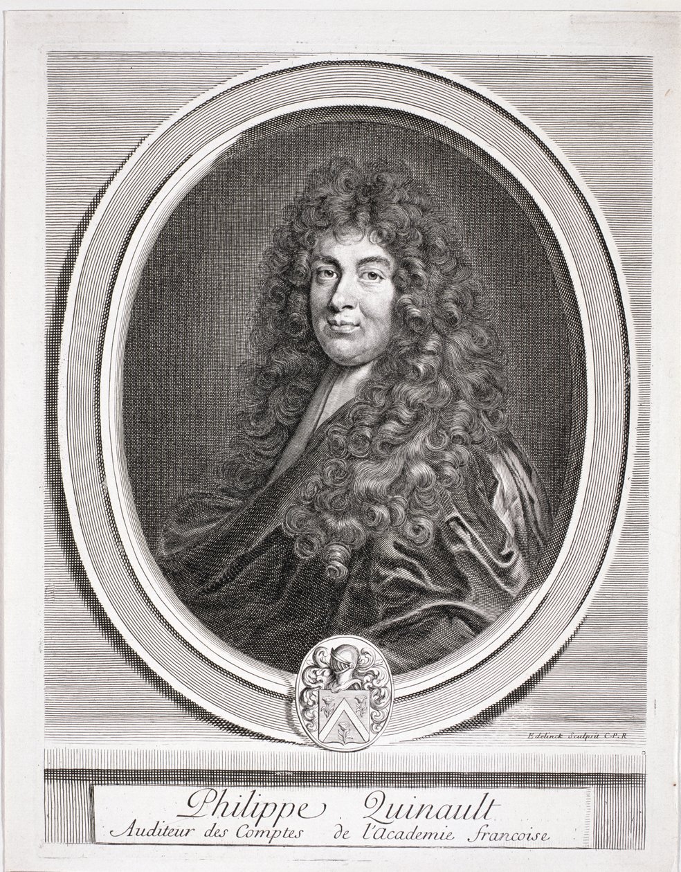 Porträtt av Philippe Quinault (1635-88) av French School