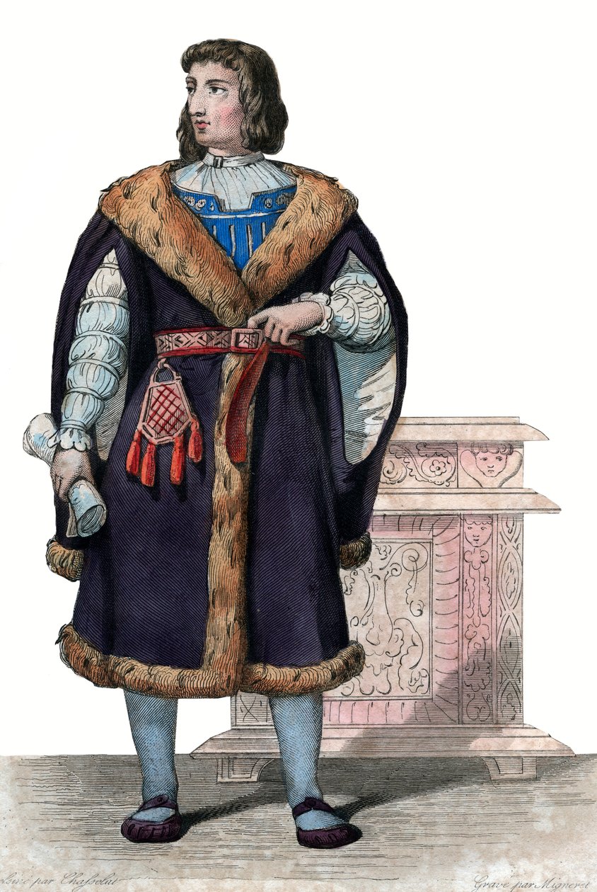 Porträtt av Philippe de Commines (Commynes eller Comines) (1447-1511), fransk författare och diplomat. av French School