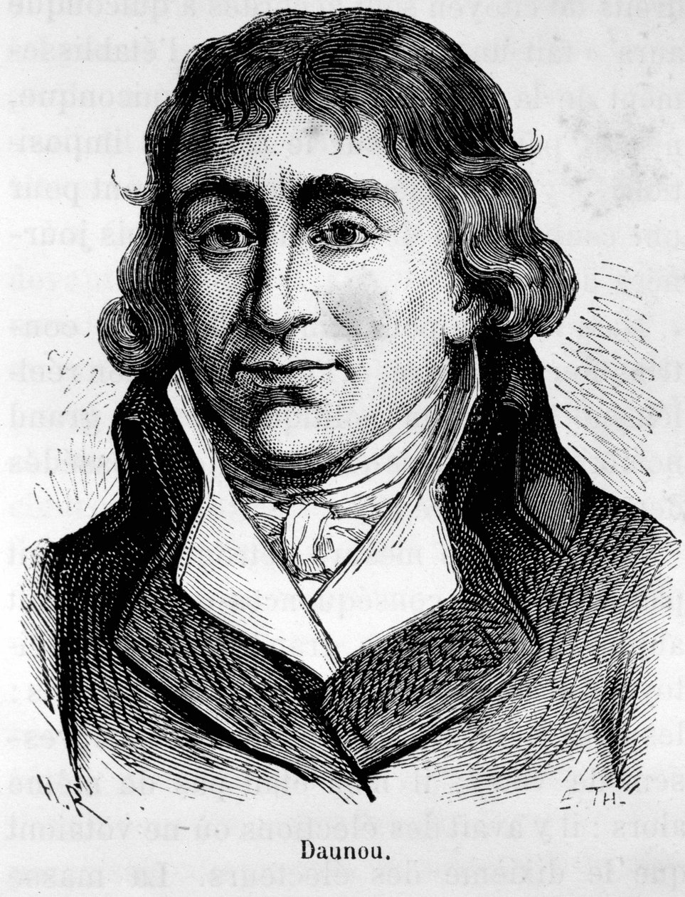 Porträtt av Pierre Claude Francois Daunou, fransk politiker och historiker (1761-1840) - i "" L