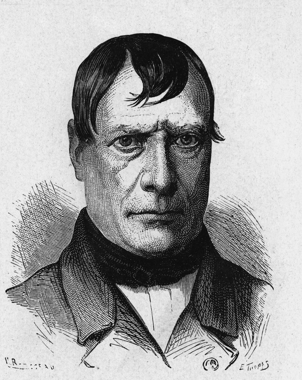 Porträtt av Pierre Flourens (1794 - 1867), fransk fysiolog- i "Album de la Science; berömda vetenskapsmän; Stora upptäckter””” 1896. av French School