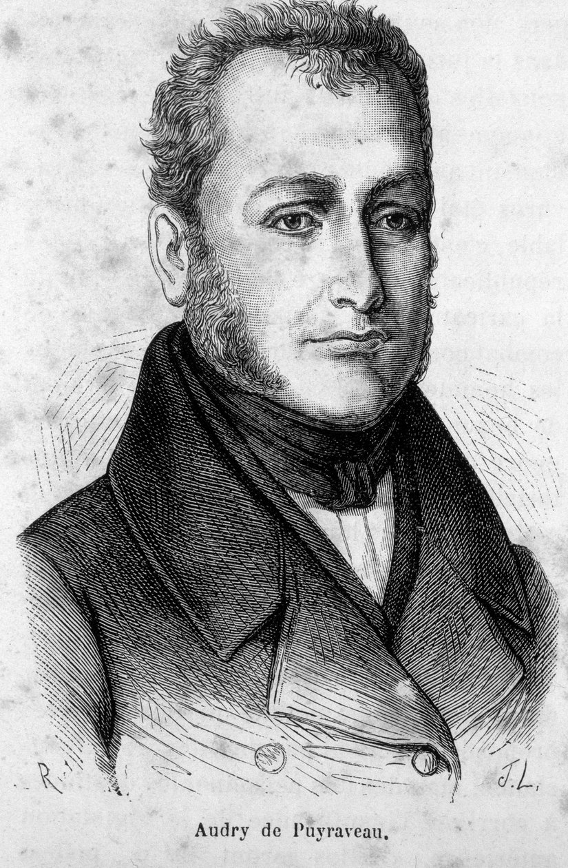 Porträtt av Pierre Francais Audry de Puyraveau (1783-1852), fransk ställföreträdare. av French School