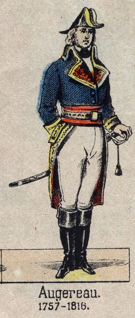 Porträtt av "" Pierre Francois Charles Augereau, hertig av Castiglione (marskalk Augereau) Marechal av Frankrike (Paris) av French School