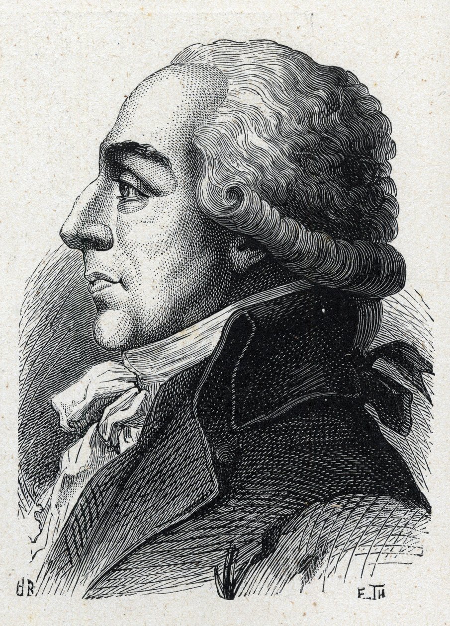 Porträtt av Pierre Louis Roederer (1754-1835), fransk advokat och politiker. Gravyr från 1889. Privat samling. av French School
