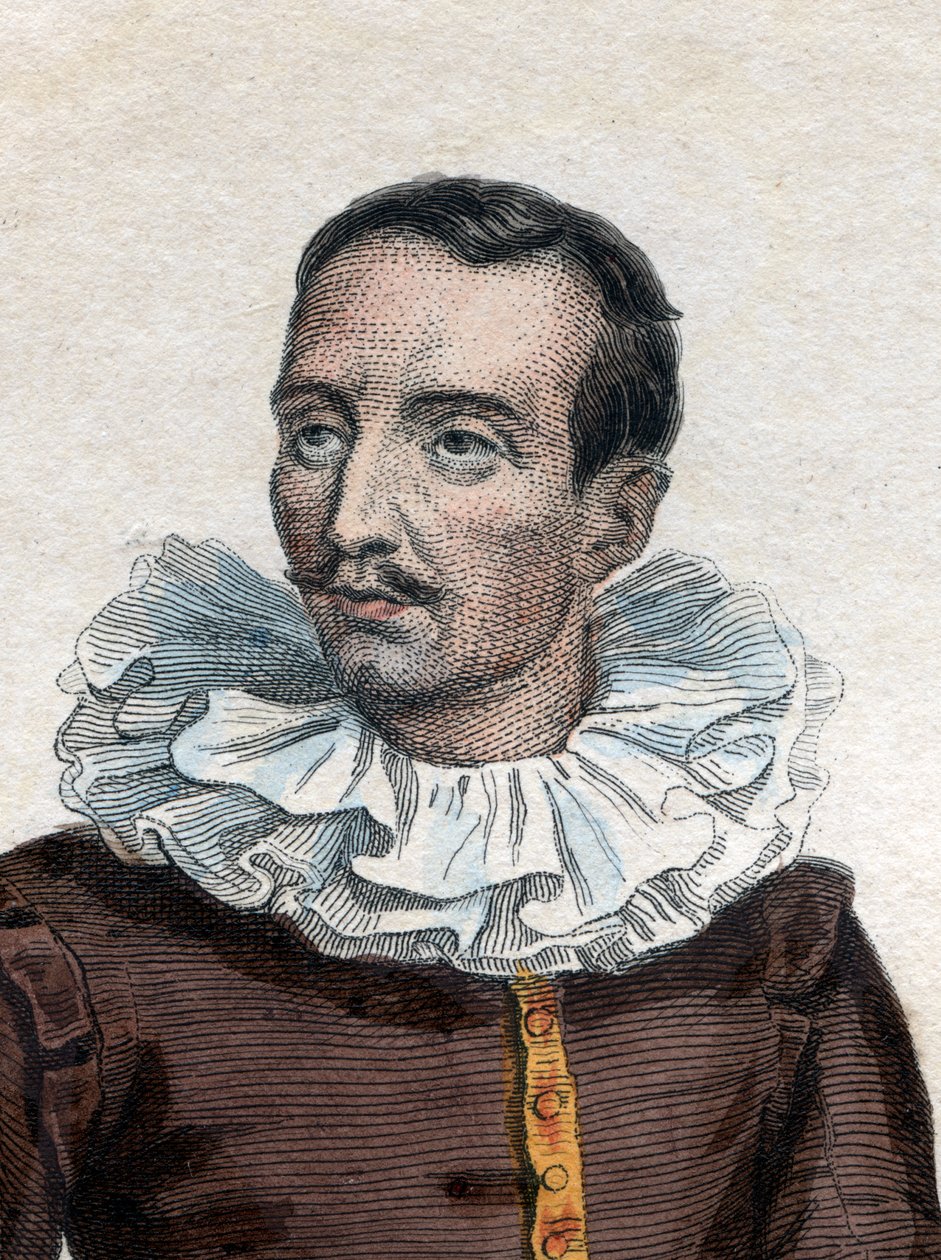 Porträtt av Pierre de Bourdeille, herre (och abbe) av Brantome (1535-1614), fransk historiker, soldat och biograf. av French School
