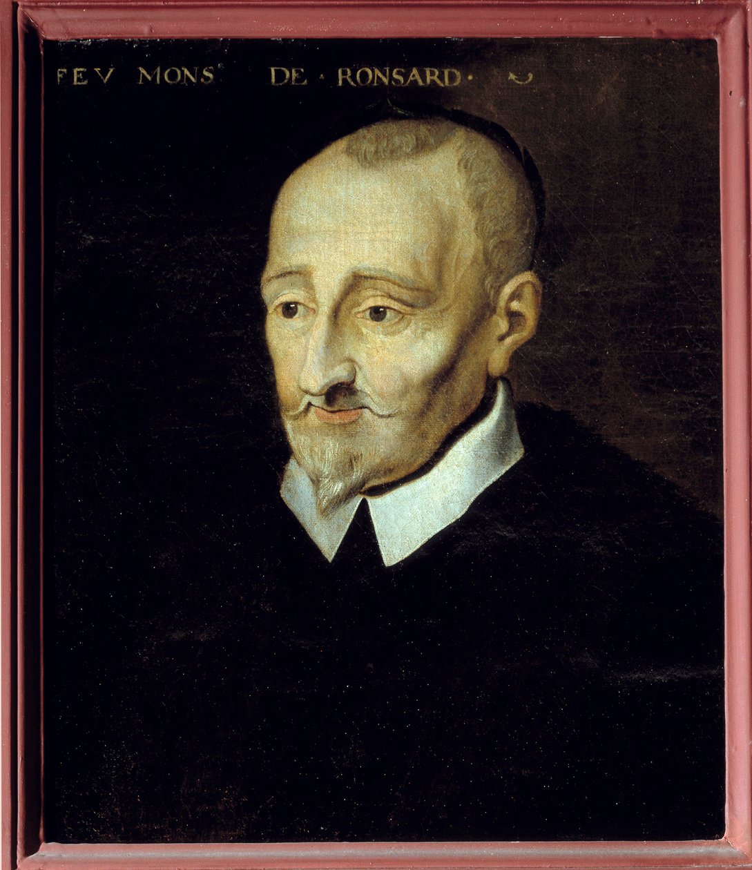 Porträtt av Pierre de Ronsard (1524-1585), fransk poet, anonym målning från 1700-talet. Blois Museum. av French School