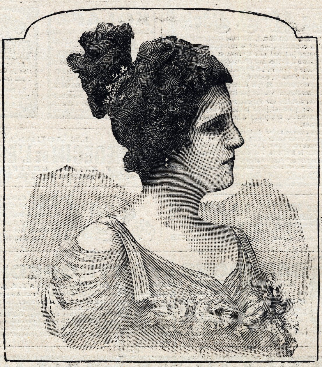 Porträtt av prinsessan Caraman-Chimay (Caraman Chimay) (Clara Ward - 1873 - 1916) av French School