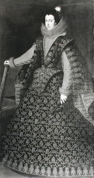 Porträtt av prinsessan Elisabeth av Frankrike (1602-44) 1621 av French School