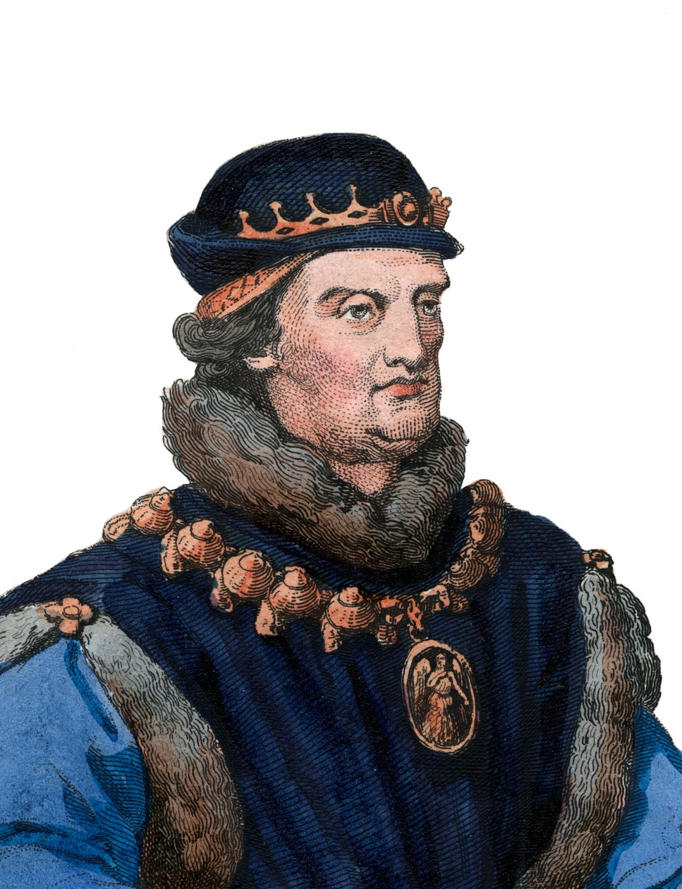 Porträtt av Rene av Anjou, även känd som kung René I av Neapel (1409-1480). av French School