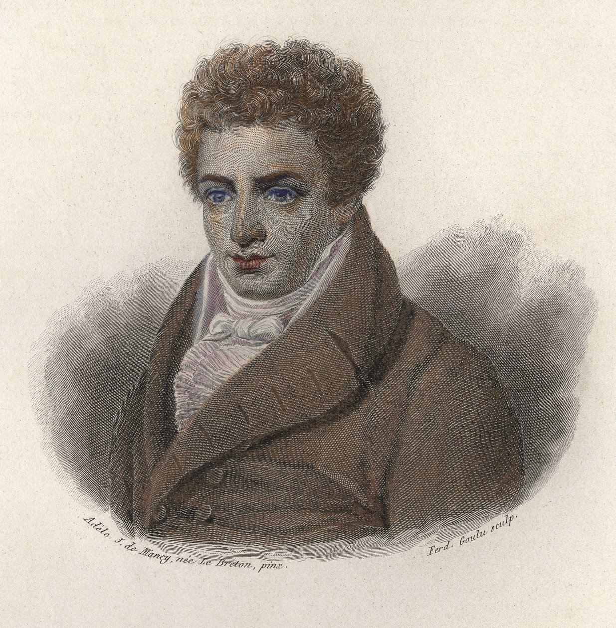 Porträtt av Robert Fulton (1765-1815), amerikansk ingenjör. I "" Porträtt av användbara män"" av French School