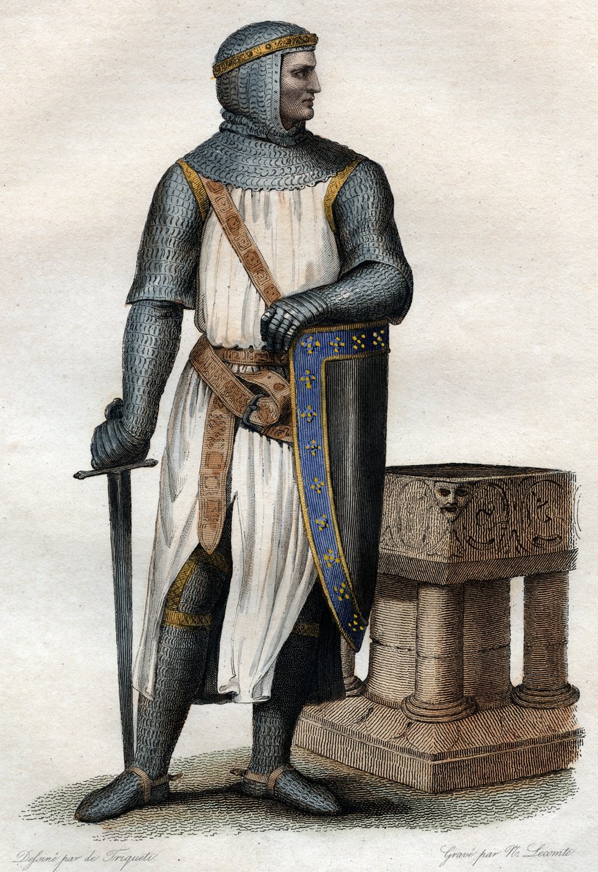 Porträtt av Rollo (Robert I) (860-c.927-933), vikingaledare och hertig av Normandie. av French School