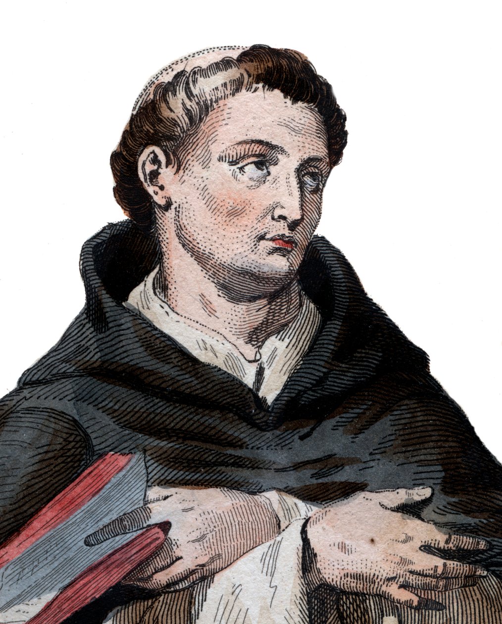 Porträtt av Saint Bernard de Clairvaux (1090-1153), fransk abbot och byggare av den reformerande cistercienserorden. av French School