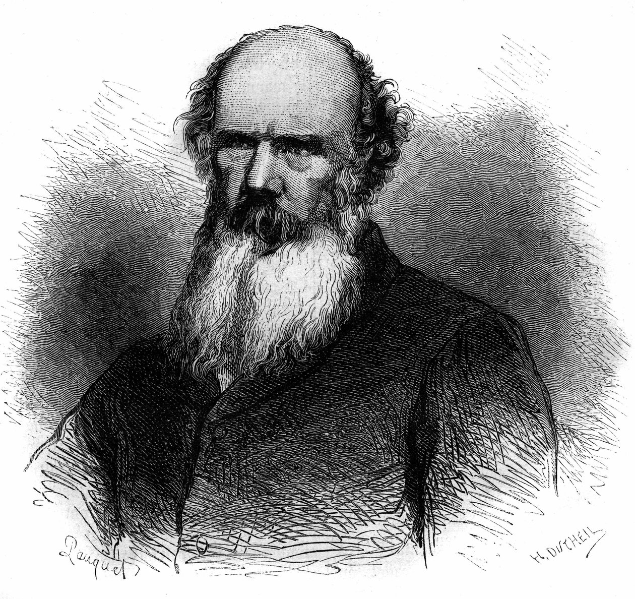 Porträtt av Samuel Charters Macpherson (1806-1860), brittisk soldat och politiker. Gravyr från 1868. av French School