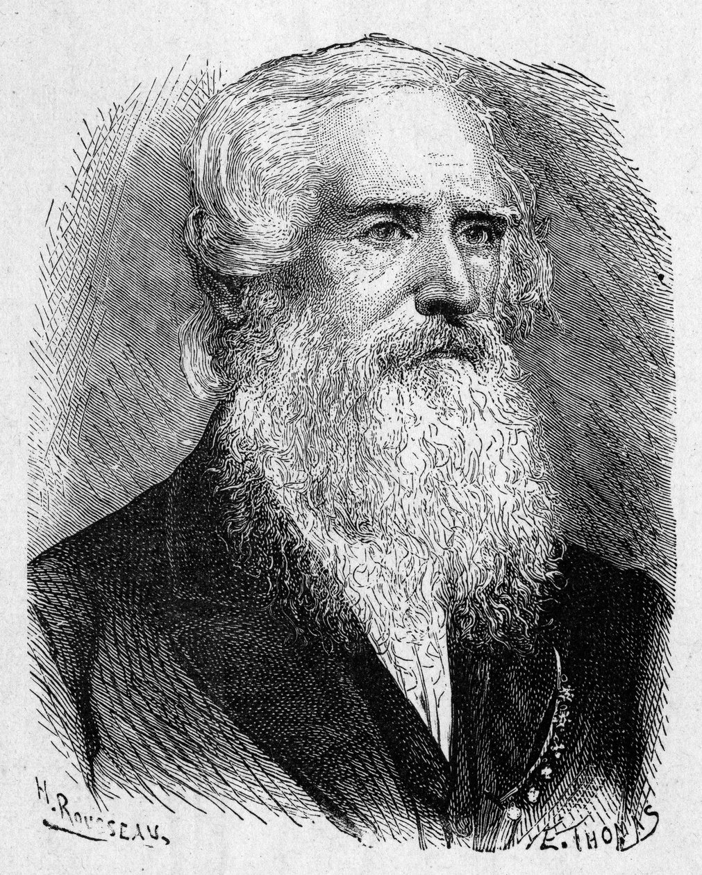 Porträtt av Samuel Morse (1791 - 1872), amerikansk målare och fysiker - i "" Album of Science; berömda vetenskapsmän; Stora upptäckter””” 1896. av French School