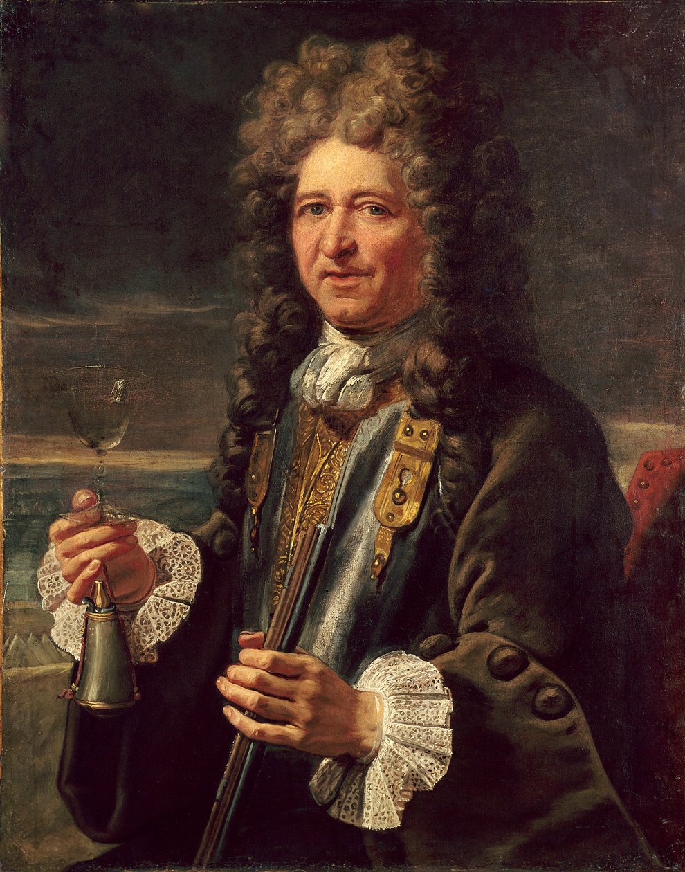 Porträtt av Sebastian Prestre-herren av Vauban (1633-1717), marechal av Frankrike. Anonym målning av den franska skolan. Versailles. Musee Du Chateau - Porträtt av Sebastien le Prestre, Herre av Vauban (1633-1717), marskalk av Frankrike. Anonym målning av av French School