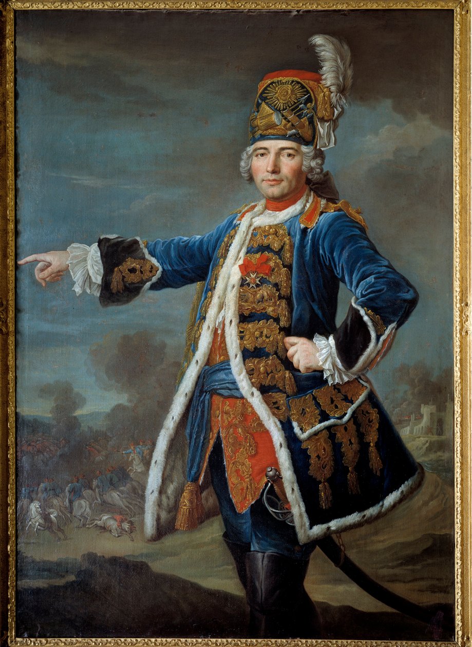 Porträtt av Simon Claude de Grassin de Glatigny (? -1776) Målning av den franska skolan. 1744 Paris, Musee de l