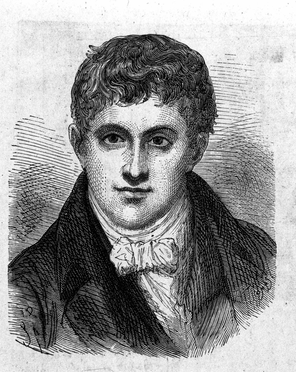 Porträtt av Sir Humphry Davy (1778 - 1829), brittisk kemist och fysiker - i "" Album of Science; berömda vetenskapsmän; Stora upptäckter””” 1896. av French School