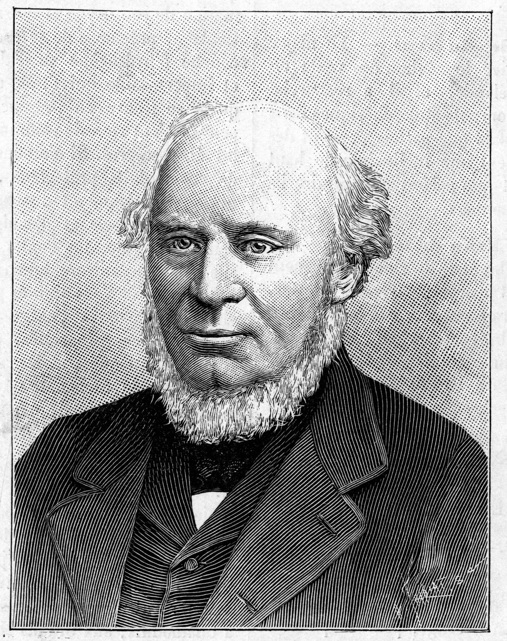 Porträtt av Sir John Fowler (1817-1898) engelsk ingenjör. av French School