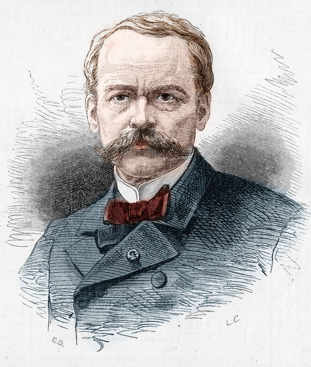 Porträtt av Theodore Barriere (1823-1877), fransk dramatiker. Gravyr i "" Le Monde Illustré"" nr 1071 av 20 oktober 1877. av French School