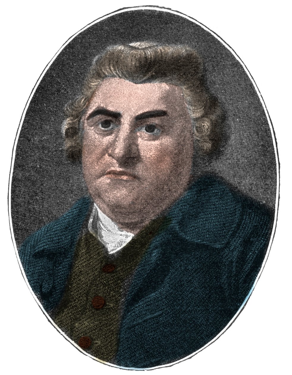 Porträtt av Thomas Warton (1728-1790) engelsk litteraturhistoriker, kritiker och poet. 1800-talet. av French School