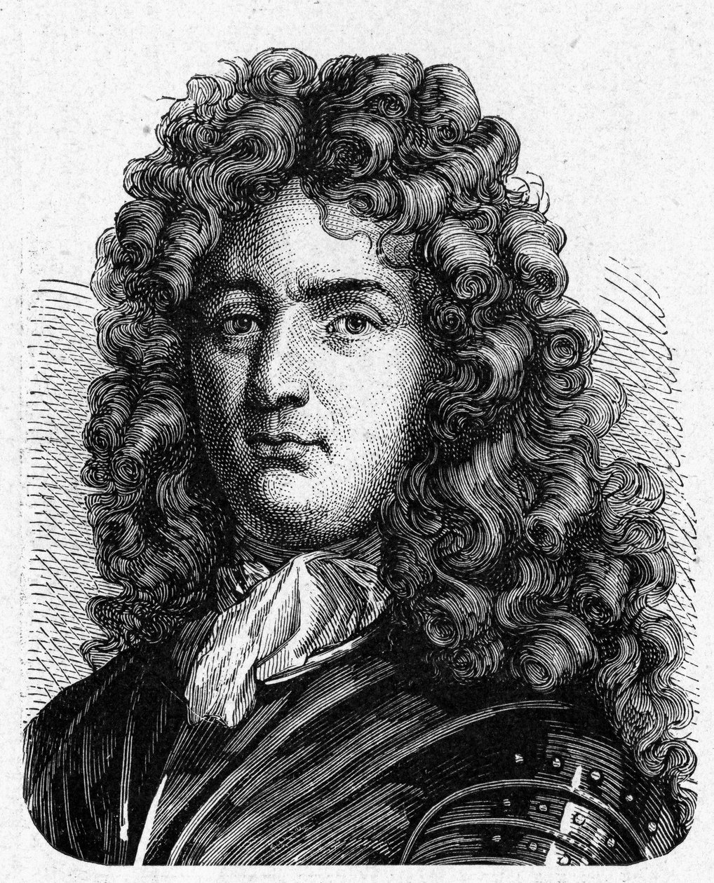Porträtt av Vauban (1633 - 1707). (Sébastien Le Prestre de Vauban) (marskalk av Frankrike och militäringenjör) - i "" Album de la Science; berömda vetenskapsmän; Stora upptäckter””” 1896. av French School