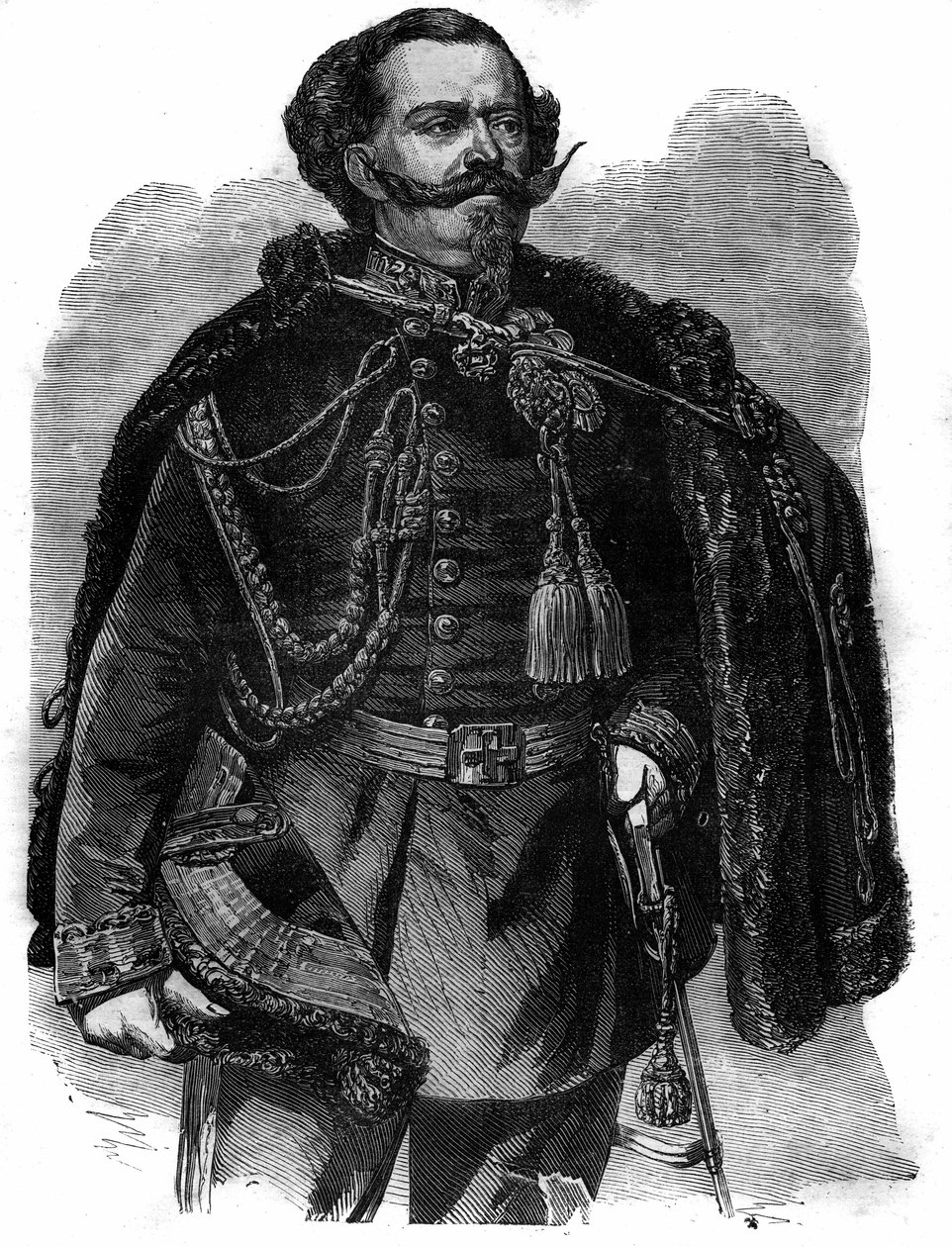 Porträtt av Victor Emmanuel (Vittorio Emanuele II di Savoia eller Victor-Emmanuel av French School