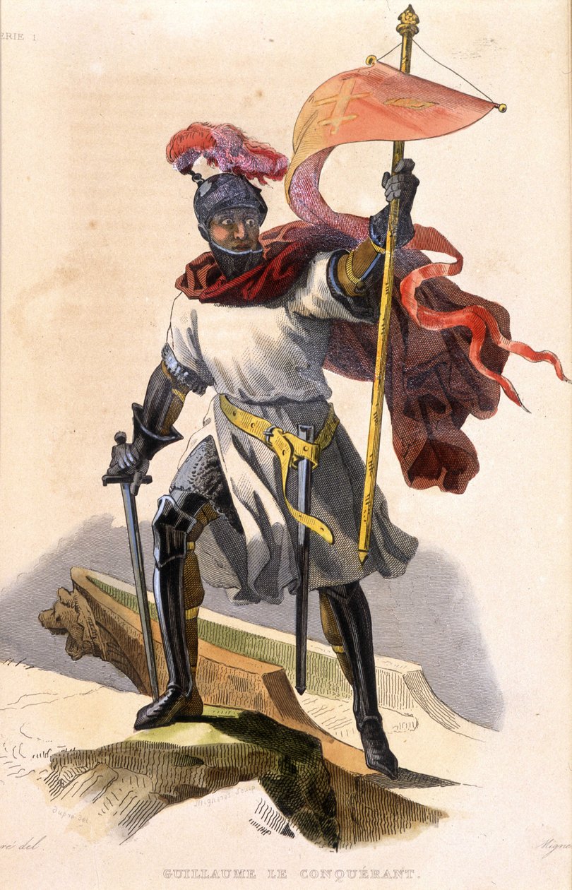Porträtt av Vilhelm Erövraren - i "" Le Plutarque francais", red. Mennechet av French School