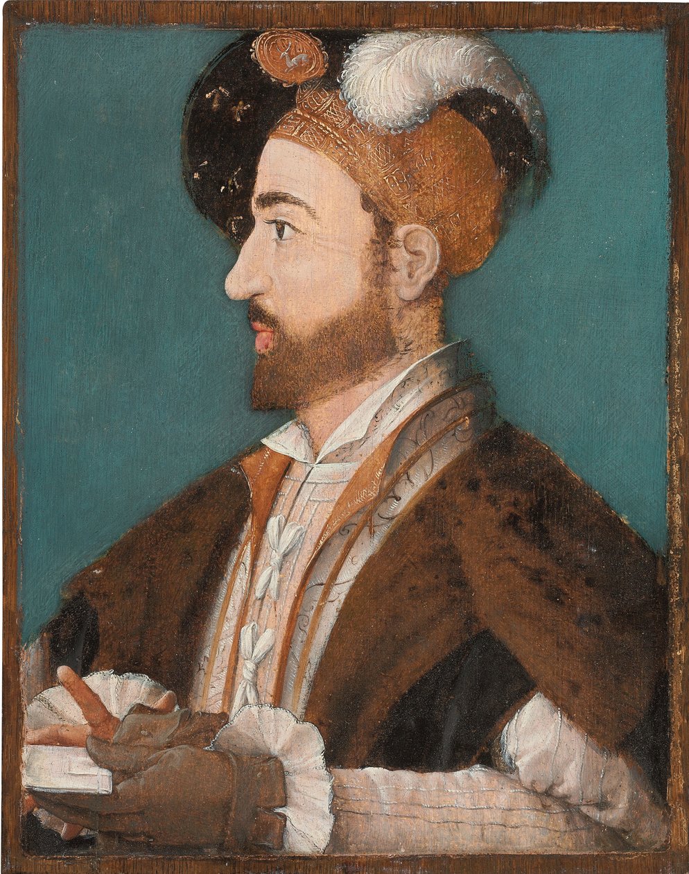 Porträtt av en adelsman, traditionellt identifierad som Filip I, kung av Kastilien, ca 1630 av French School