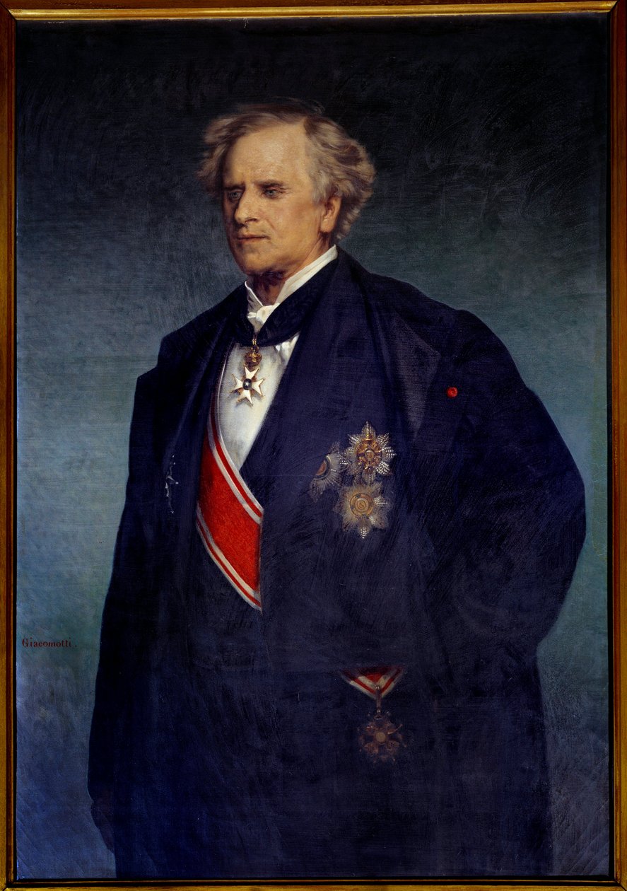 Porträtt av astronomen och politikern Urbain le Verrier (1811-1877) Målning av Giacomotti från den franska skolan i 1800-talets Paris, observatoriets museum. av French School