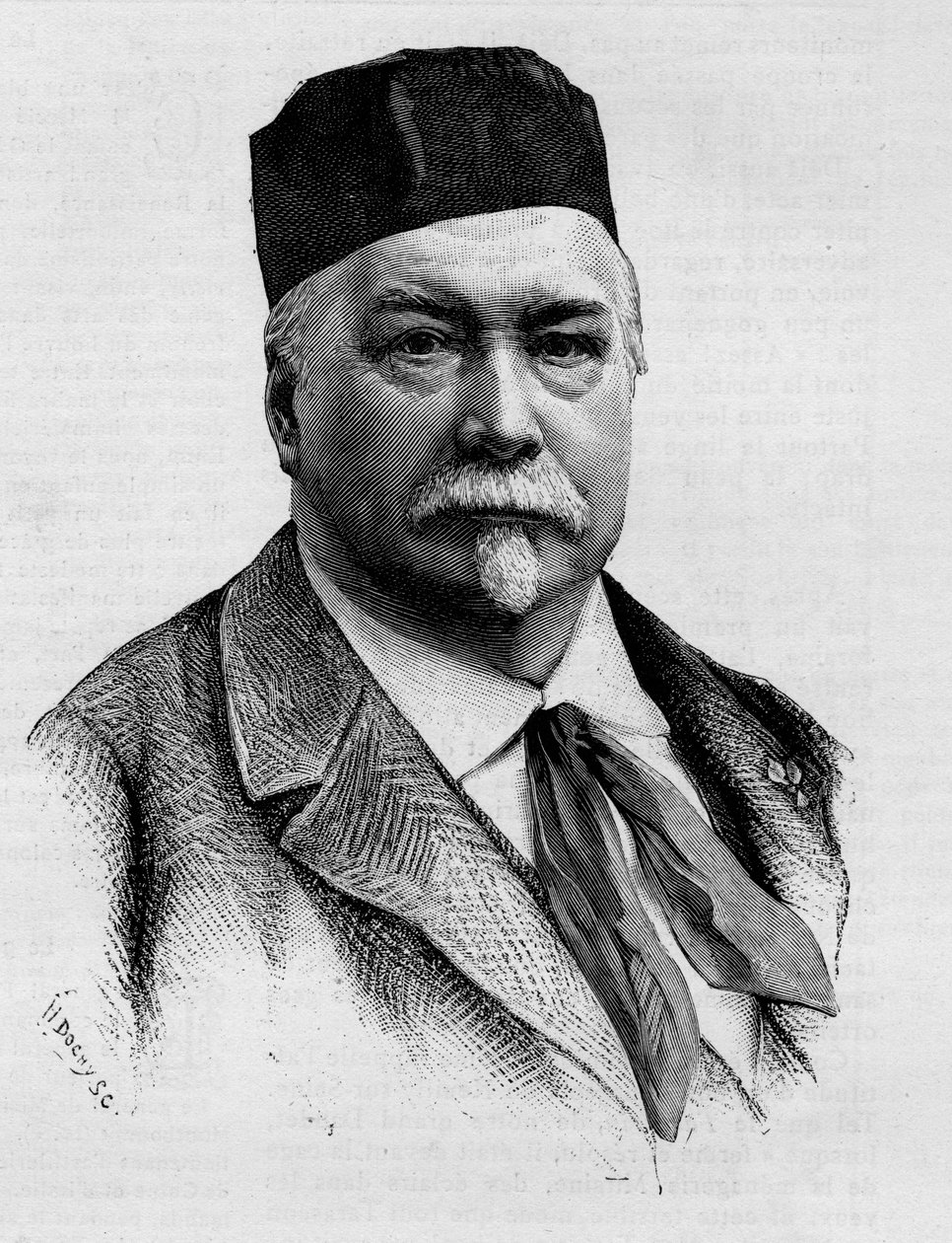 Porträtt av journalisten och romanförfattaren Adolphe Monnot de Balathier de Bragelonne, som dog 1888. av French School