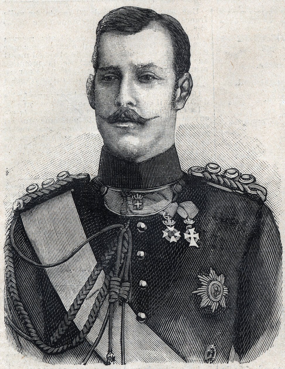 Porträtt av kronprinsen av Grekland (som blev George I av Grekland av French School