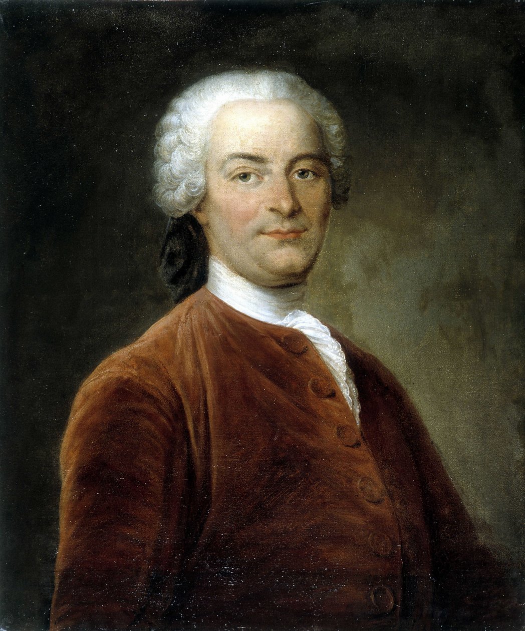 Porträtt av den franske romanförfattaren och moralisten Charles Pinot Duclos (1704-1772), borgmästare i Dinan. 1700-talsmålning bevarad på Dinans museum. av French School