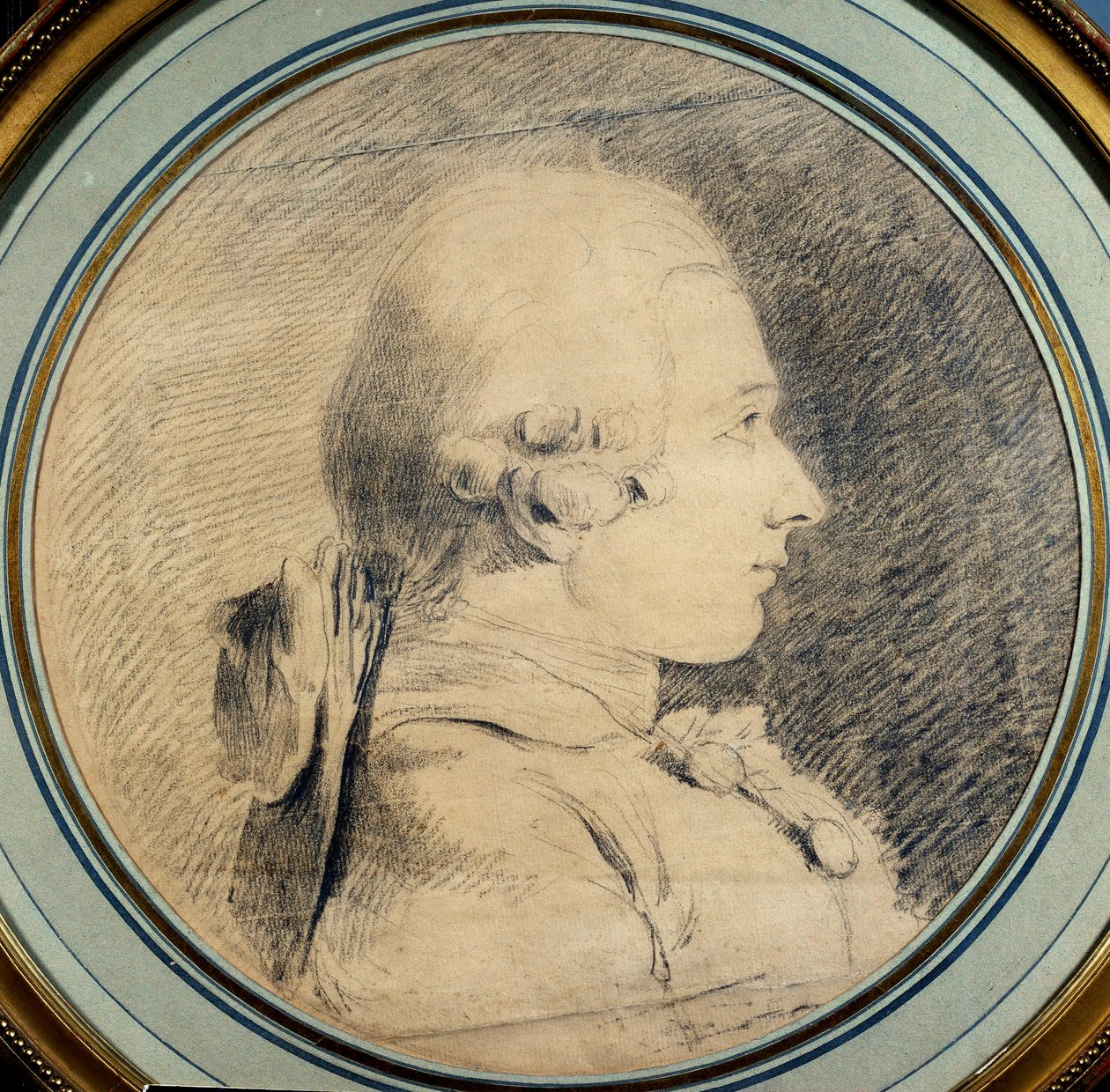 Porträtt av markisen de Sade (1740-1814) Anonym teckning. 1700-tals privatsamling av French School
