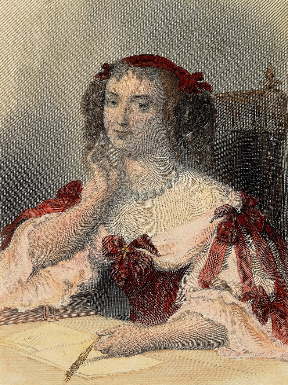 Porträtt av markisinnan de Sevigne av French School
