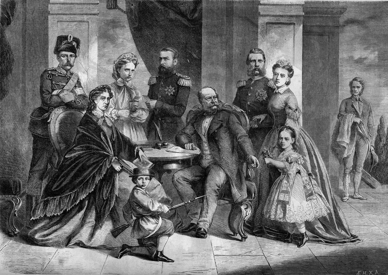 Porträtt av den kungliga familjen av Preussen av French School