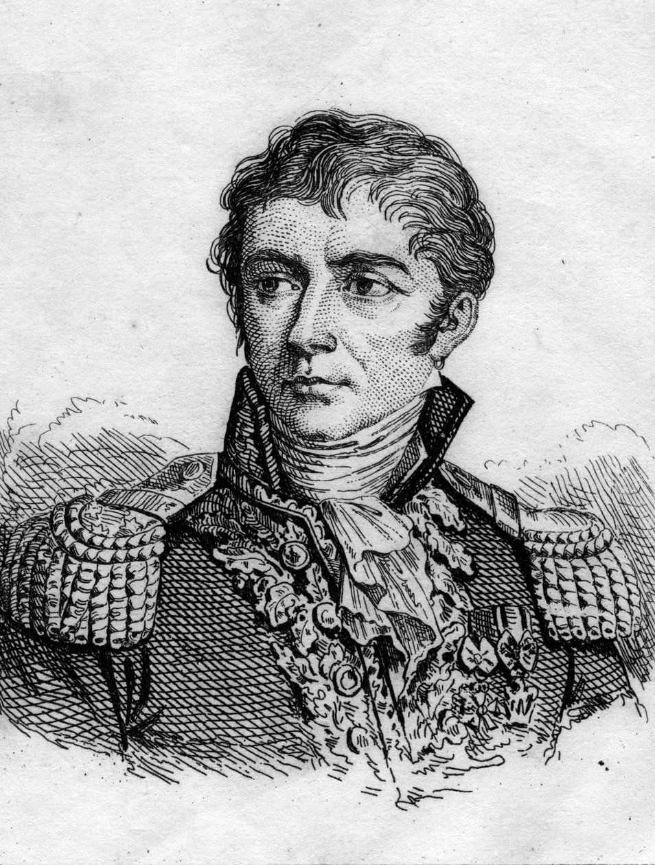 Porträtt av den franska generalen Honore Vial. (1776-1813).Gravering av 1800-talet. ©lee/leemage av French School