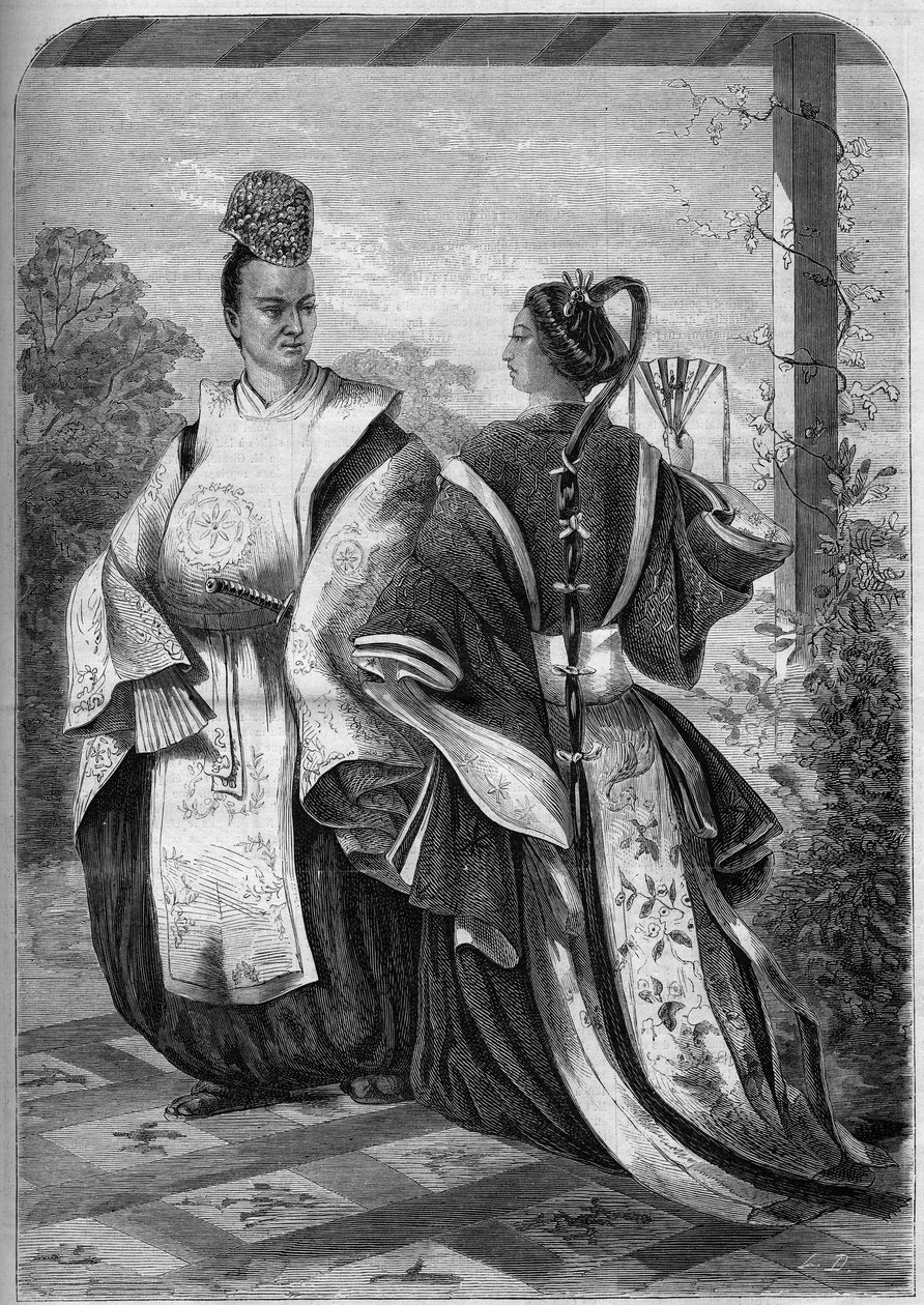 Porträtt av kejsar Komei (1831-1867) av French School