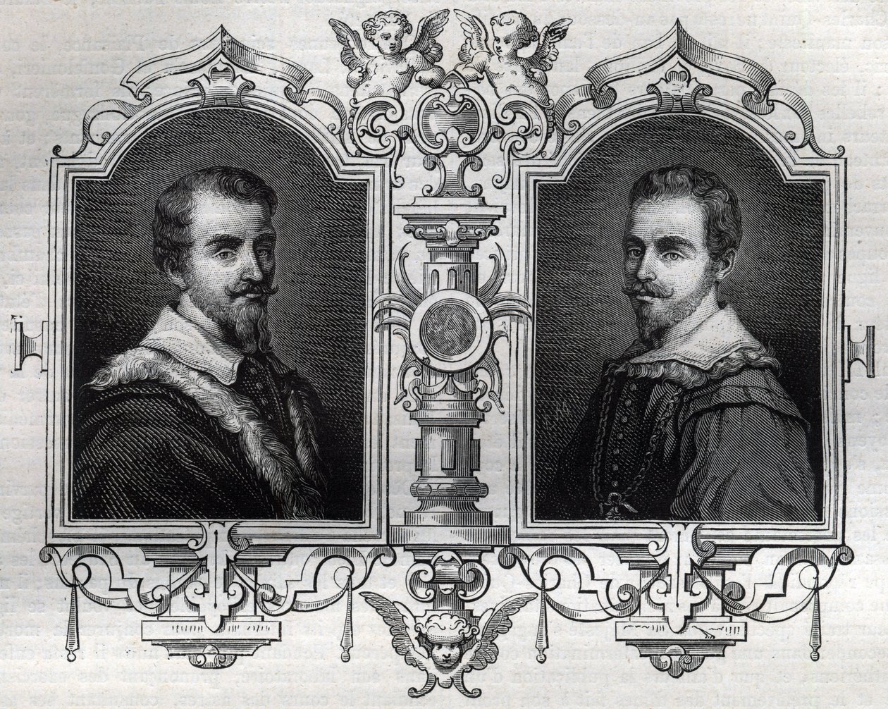 Porträtt av Horace (Orazio 1531-1553) och Octave Farnese Octave (Ottavio av French School