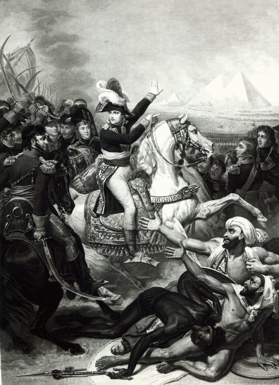 Porträtt av Napoleon som den erövrande hjälten i Egypten av French School