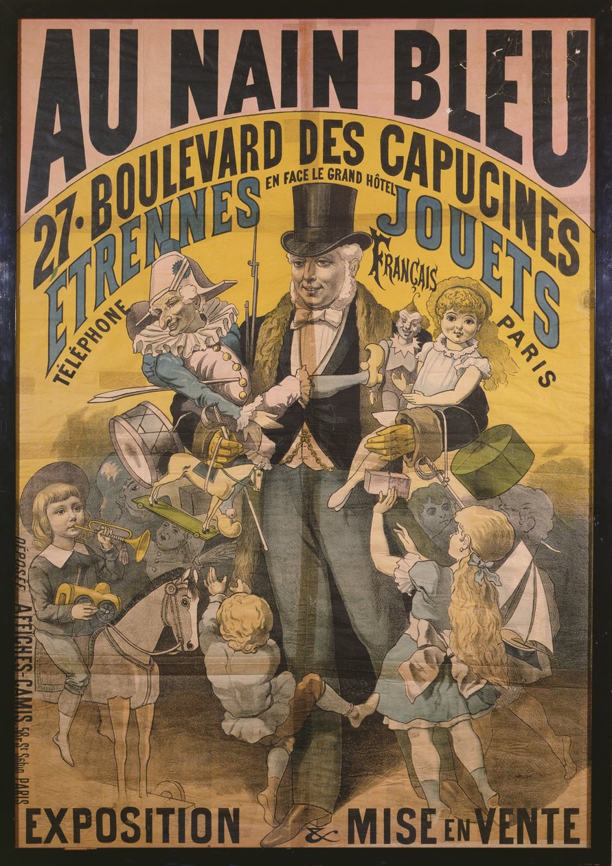 Affischreklam Au Nain Bleu, ca 1890 av French School